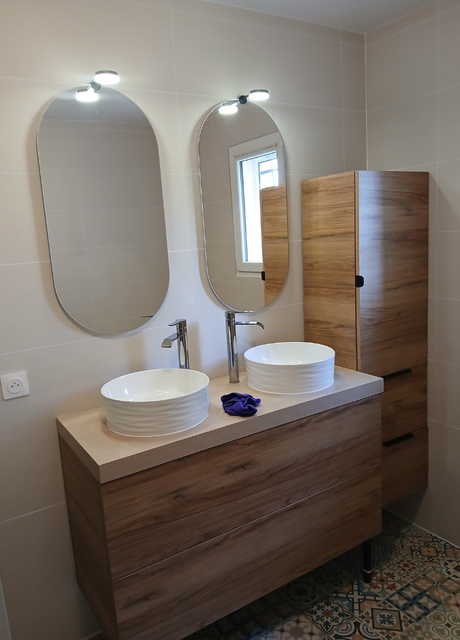 Salle de bain carrelée par Fabien Moreau à Poitiers